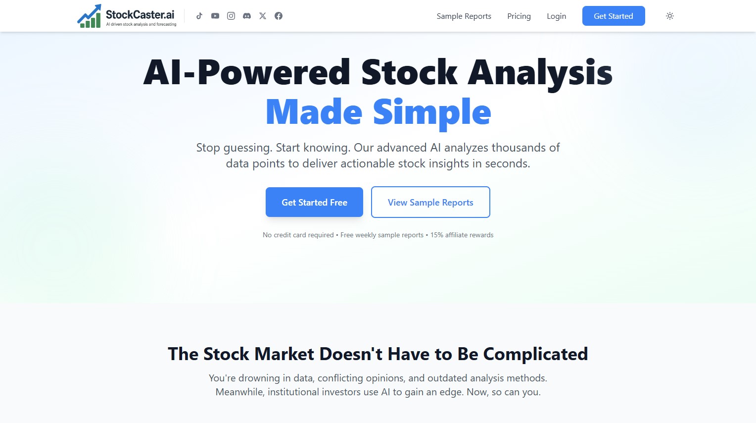 StockCaster.ai Hero